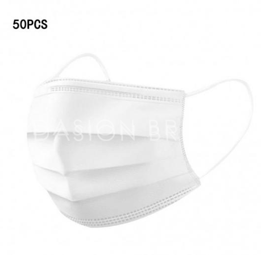 white disposable face mask